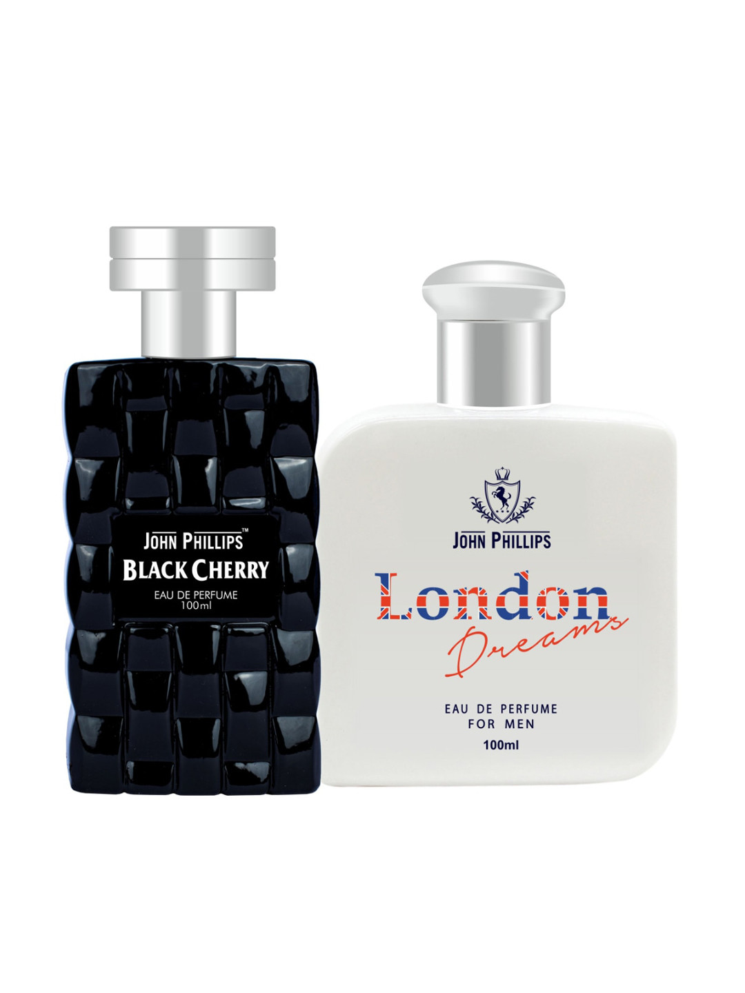 JOHN PHILLIPS London Dreams & Black Cherry Set Of 2 Long Lasting Eau De Parfum 100 ml Each