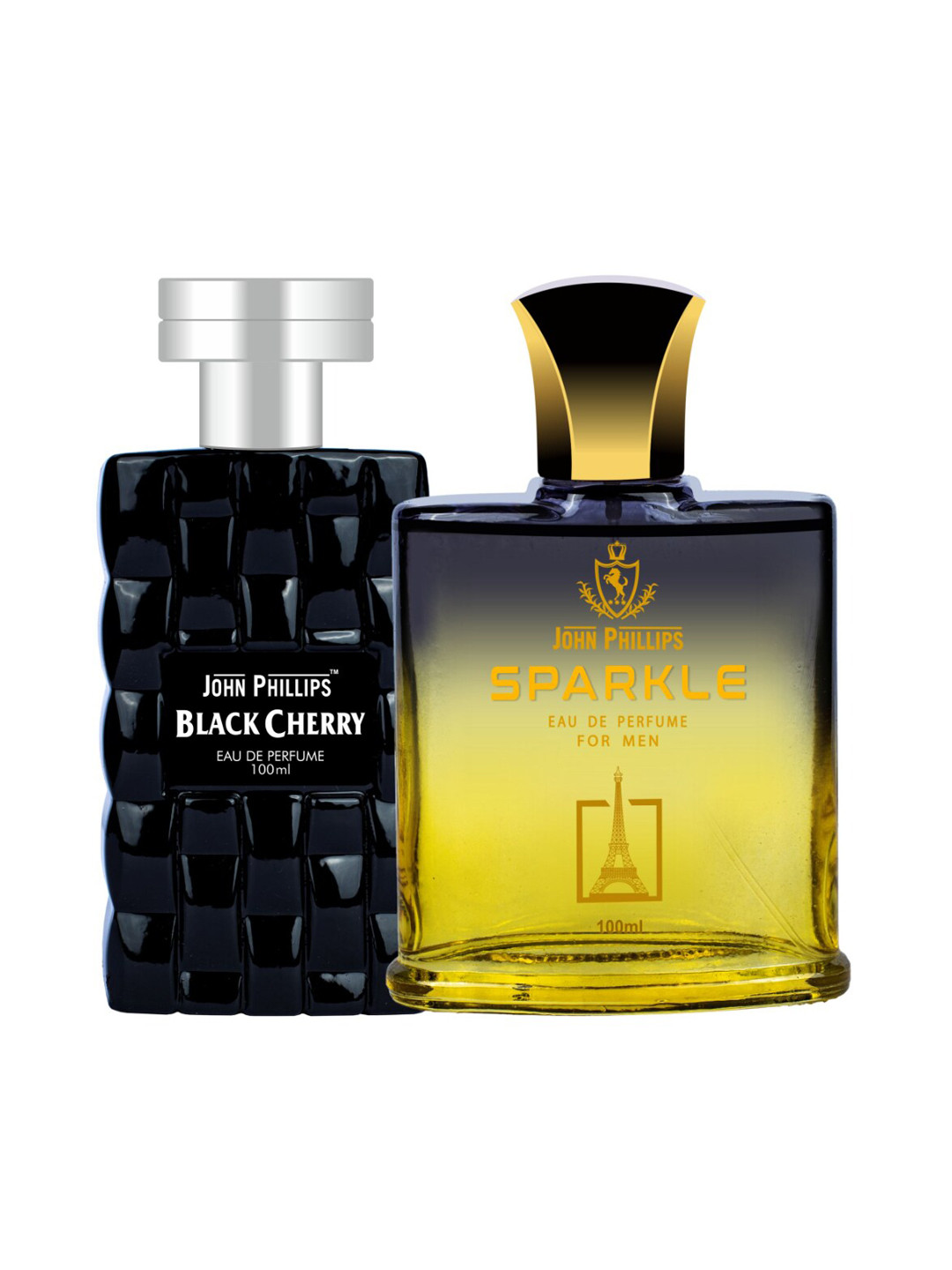 JOHN PHILLIPS Black Cherry & Sparkle Set Of 2 Long Lasting Eau De Parfum 100 ml Each