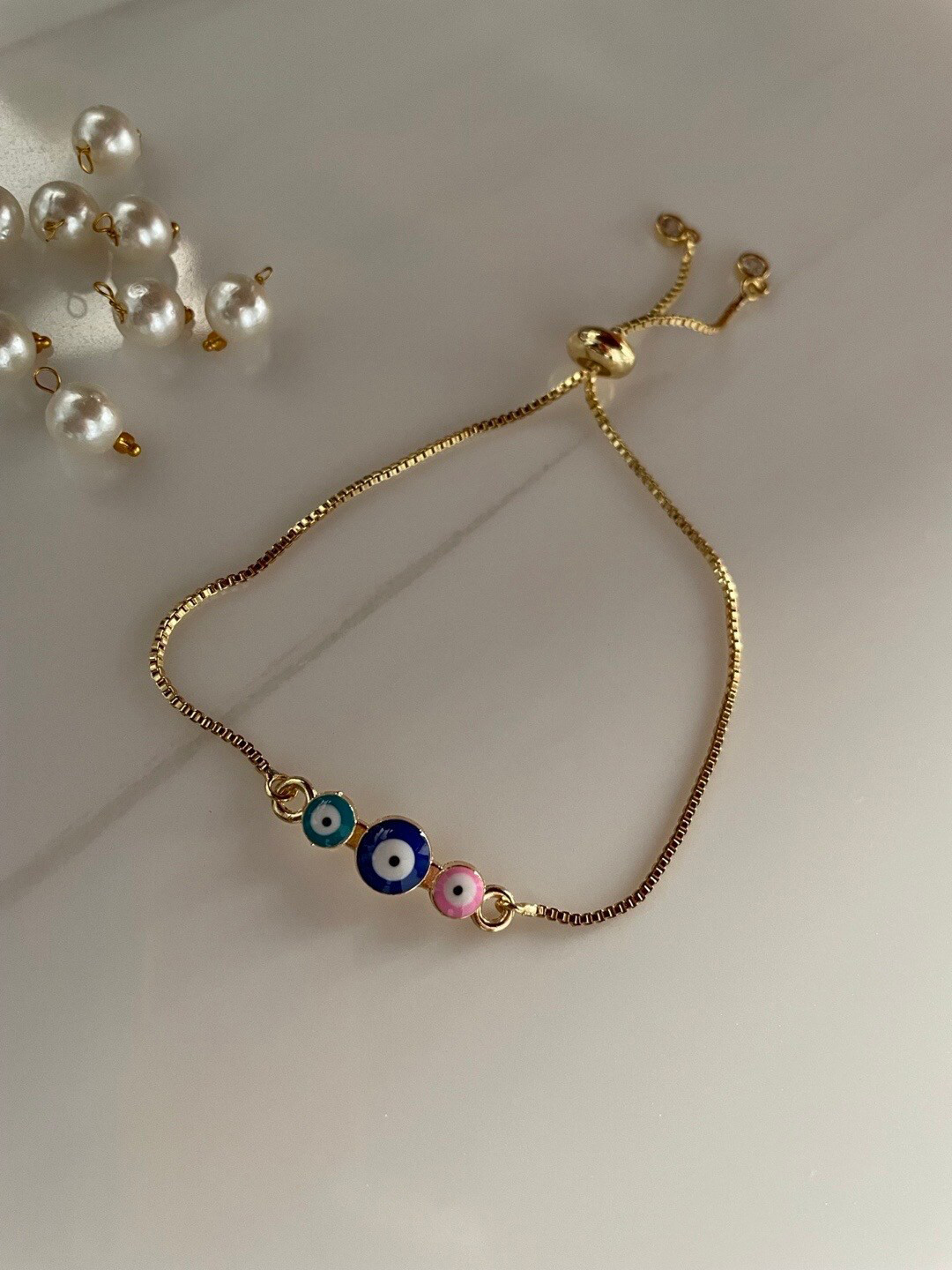 Digital Dress Room Women Brass Gold-Plated Charm Bracelet