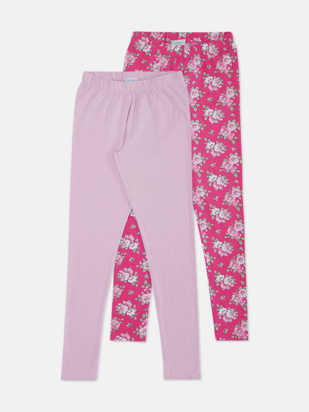 Pantaloons Junior Girls Pack Of 2 Printed Three-Fourth Leggings