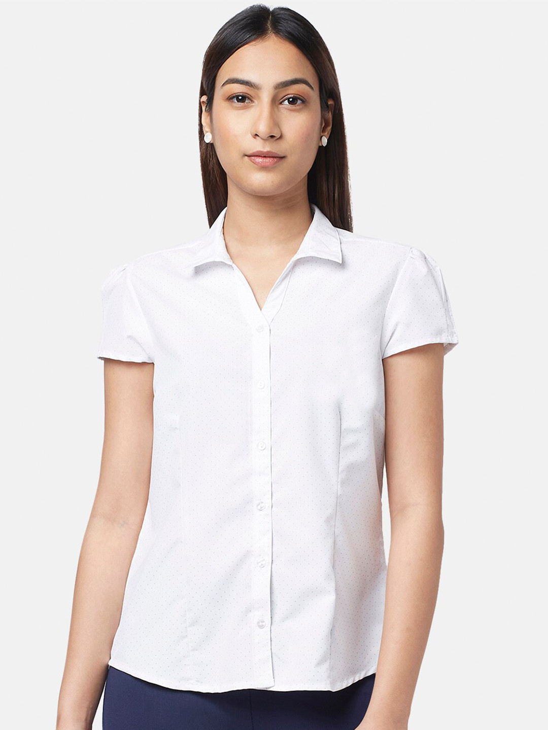 Annabelle by Pantaloons Women Polka Dot Printed Formal Shirt