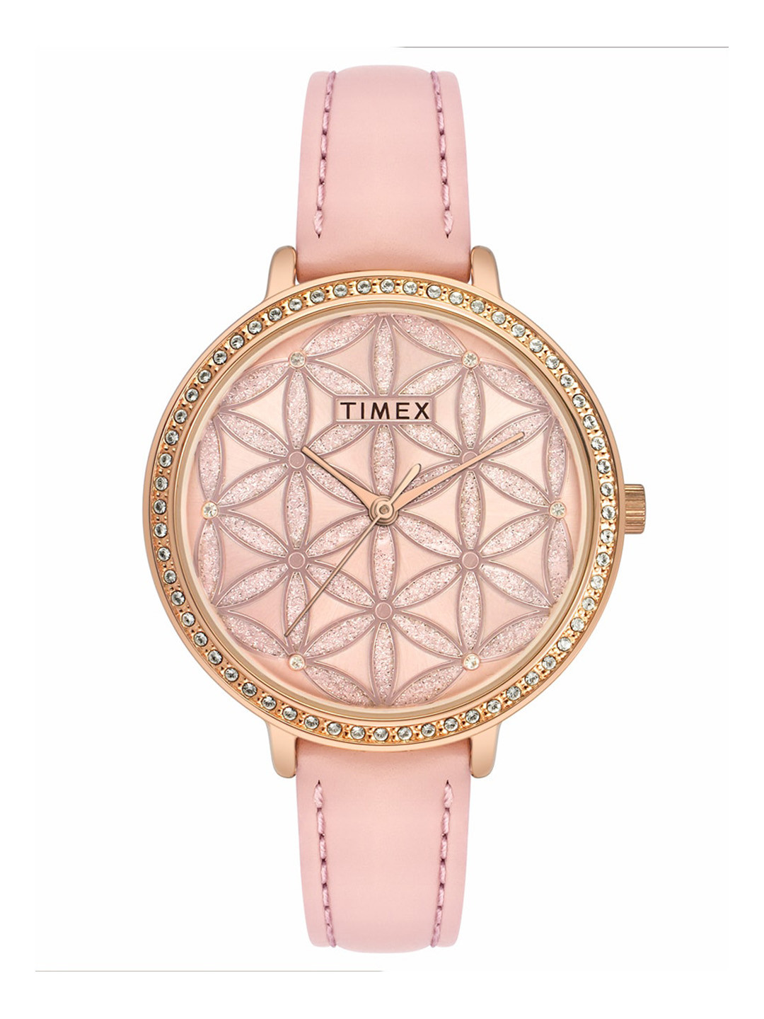 Timex Round 38mm Pink Dial Analog Women Watch - TWEL14707