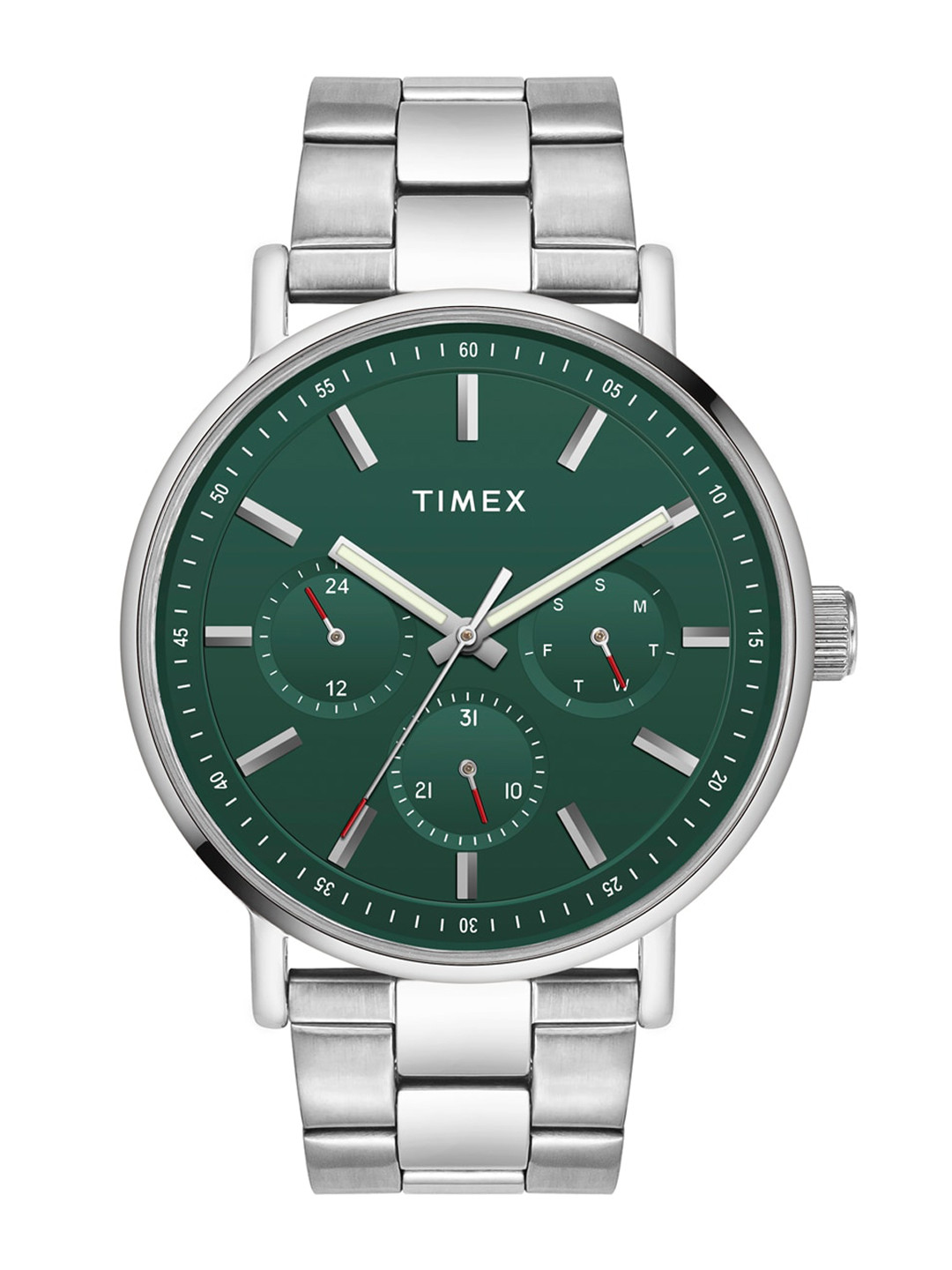 Timex Men Brass Dial & Stainless Steel Bracelet Style Straps Analogue Watch TWEG20017