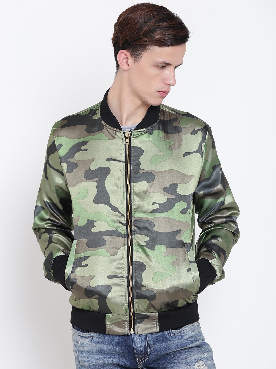 Forever 21 mens camo on sale jacket