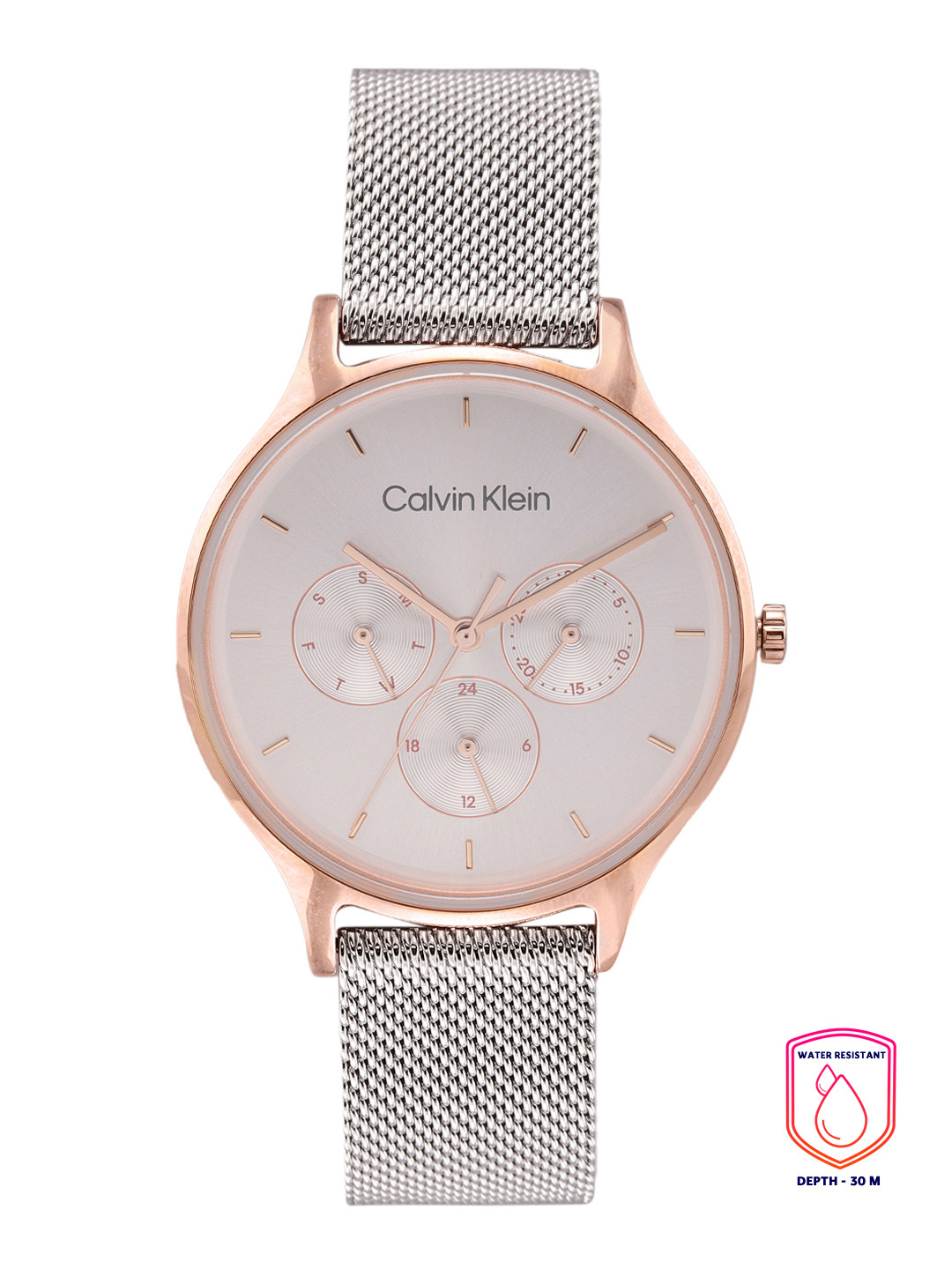 Calvin Klein Women Timeless Mesh Analogue Watch 25200106