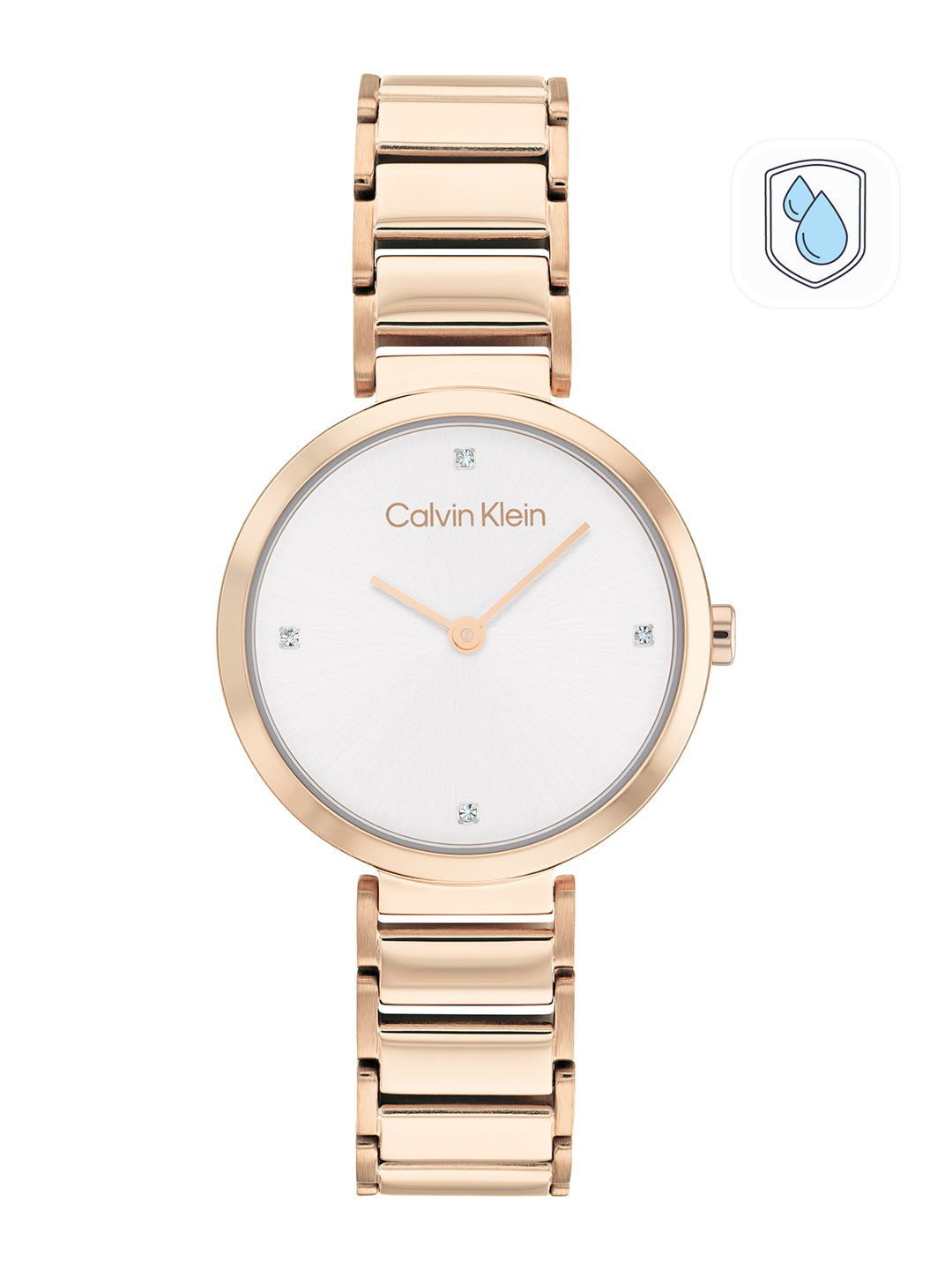 Calvin Klein Women Minimalistic T Bar Bracelet Style Analogue Watch 25200140-Light Grey
