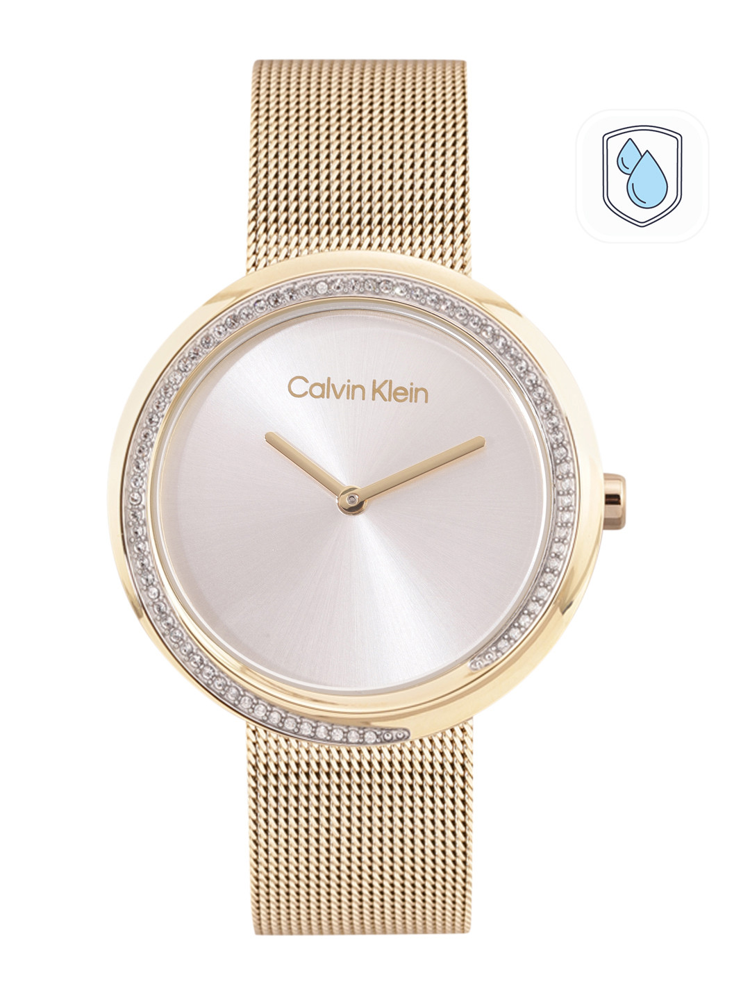 Calvin Klein Women Embellished Dial & Stainless Steel Bracelet Analogue Watch 25200150