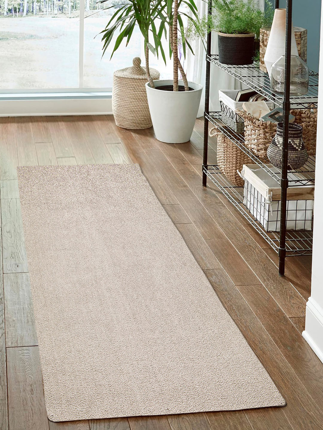 OBSESSIONS Cream-Colored Textured Floor Runner