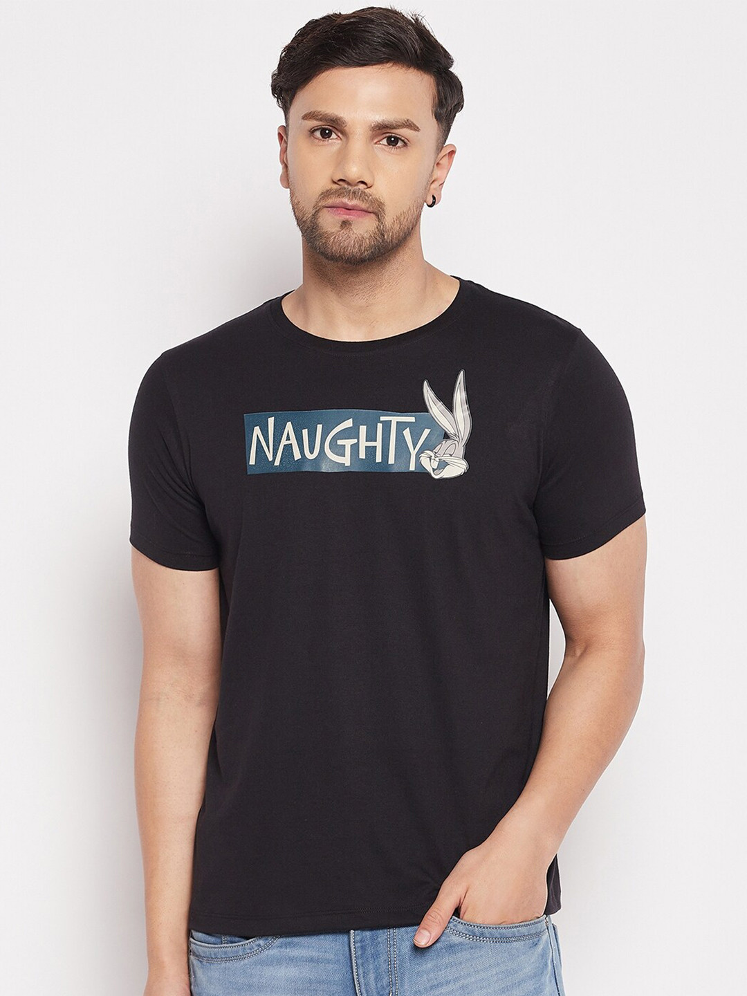 Looney Tunes by Wear Your Mind Men Printed Looney Tunes Pure Cotton T-shirt