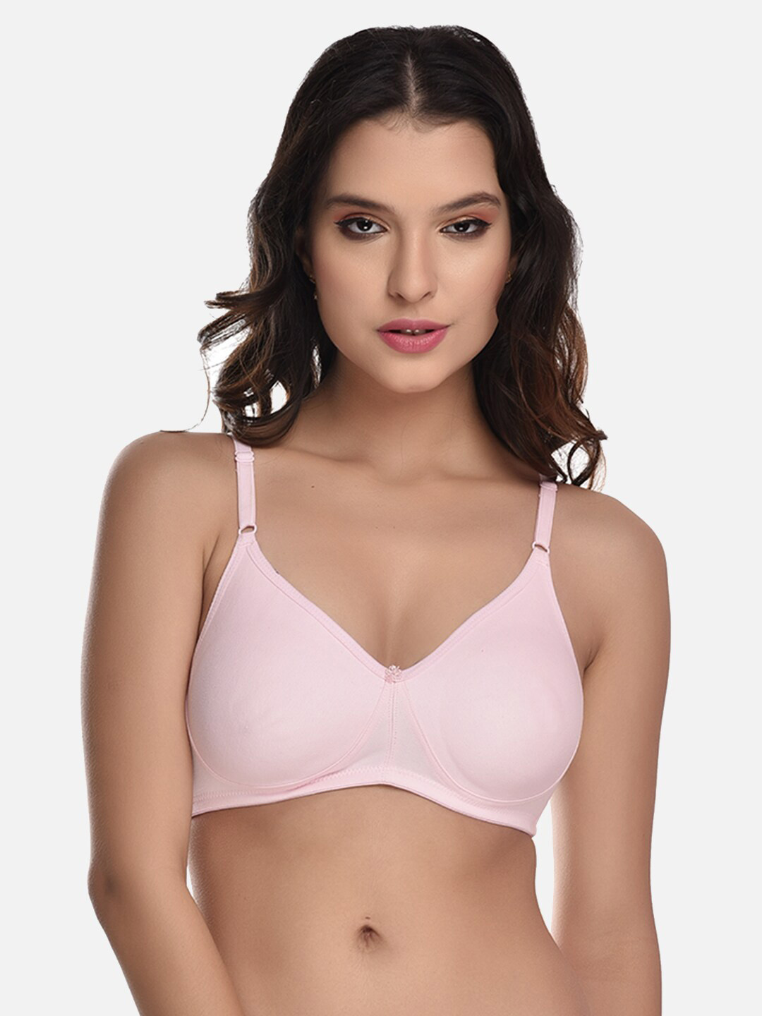 StyFun Cotton Seamless Rapid-Dry Non-Padded Bra LS_Vidya_Bra_Pink_B