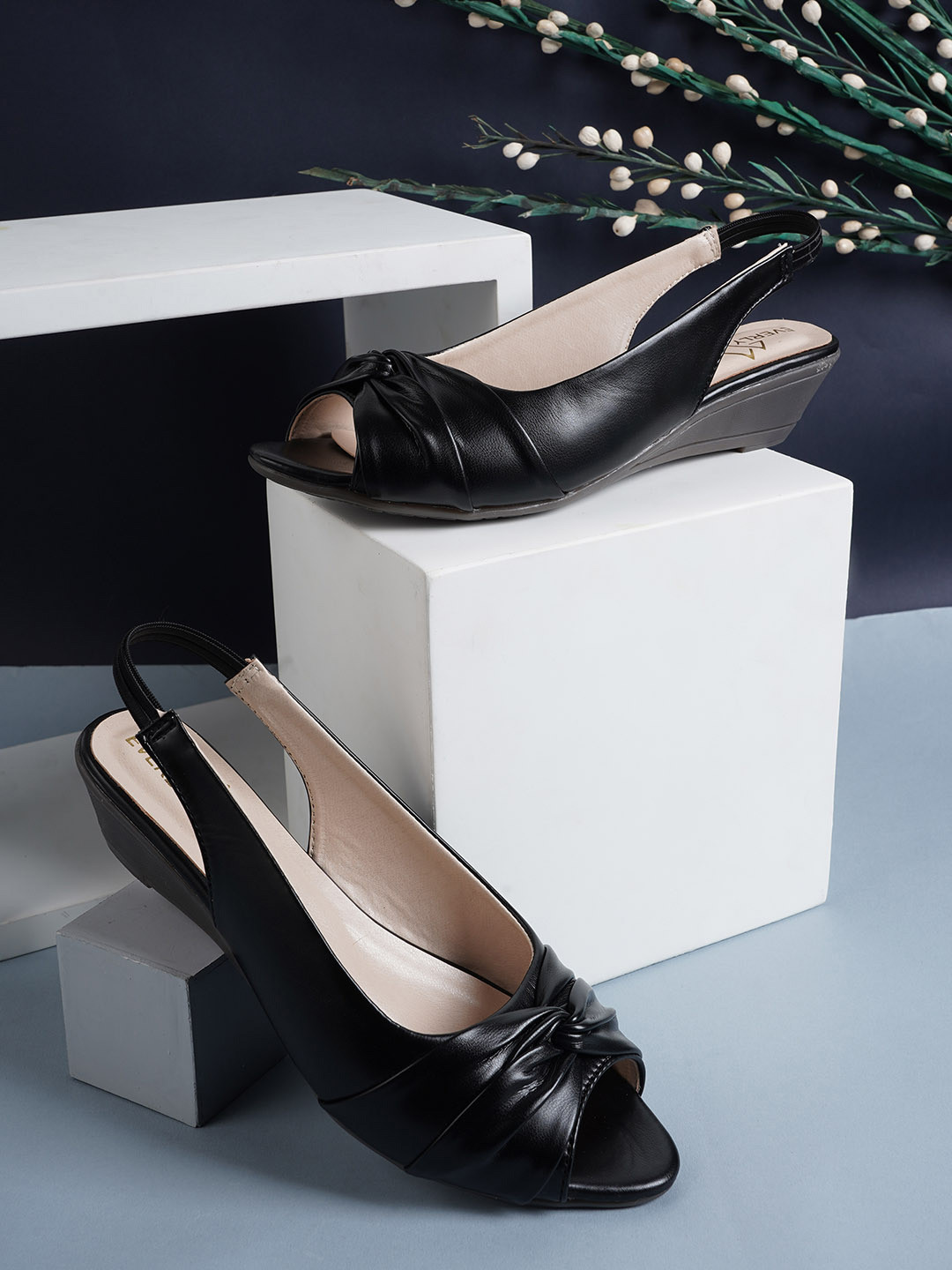 EVERLY Peep Toes Comfort Heels