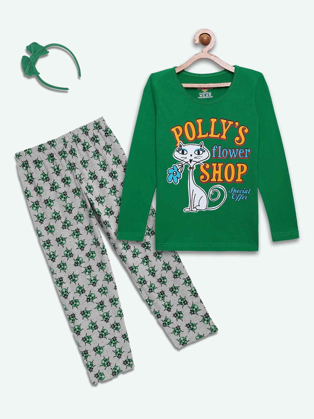 SINI MINI Girls Printed Night suit