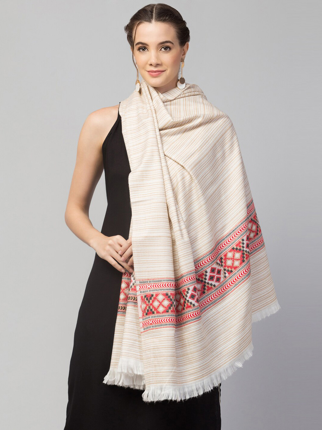 Tweedle Women Jamawar Woven Design Shawl