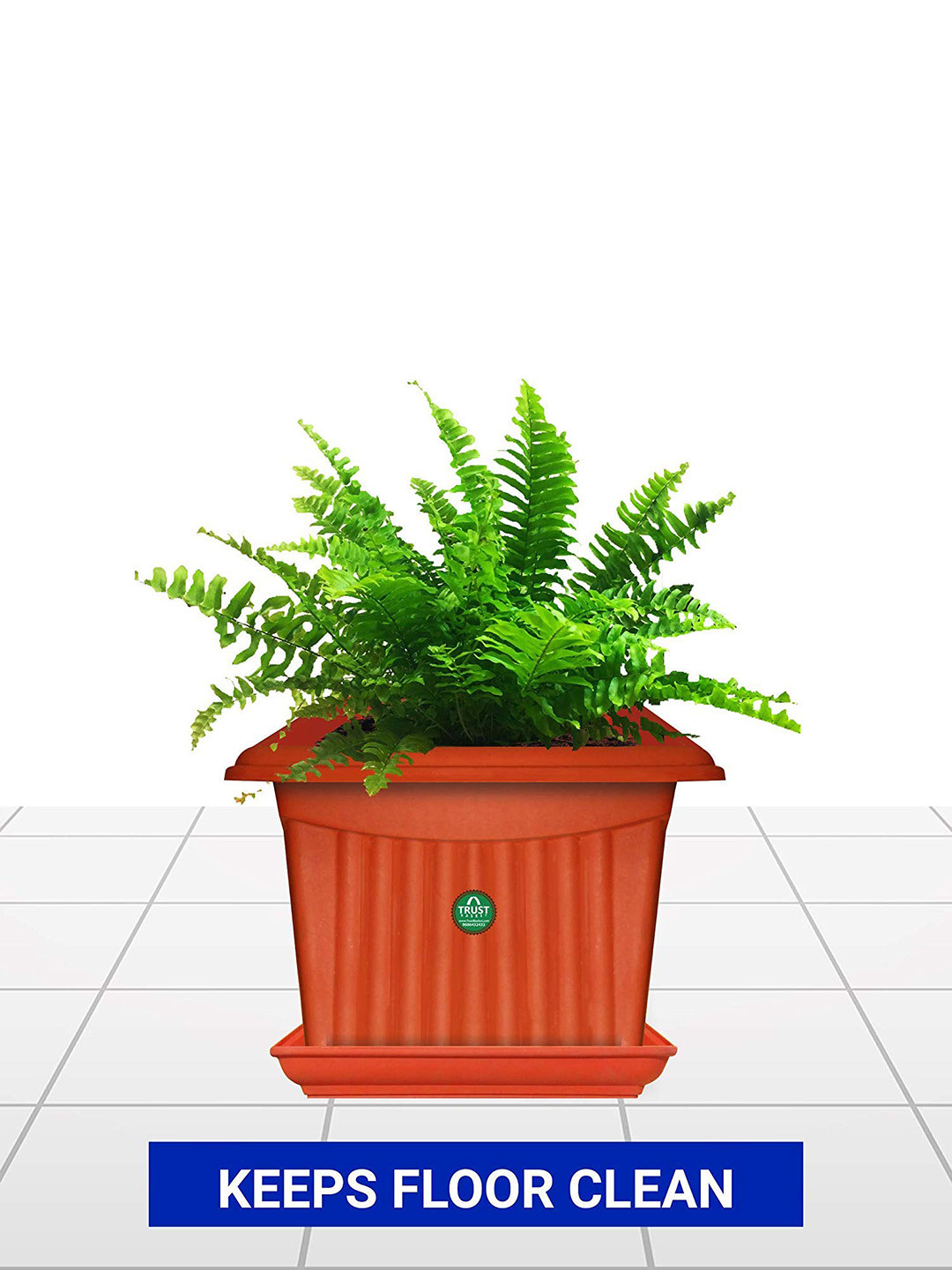 TRUSTBASKET 12 Pcs Brown Textured Planter Suacers