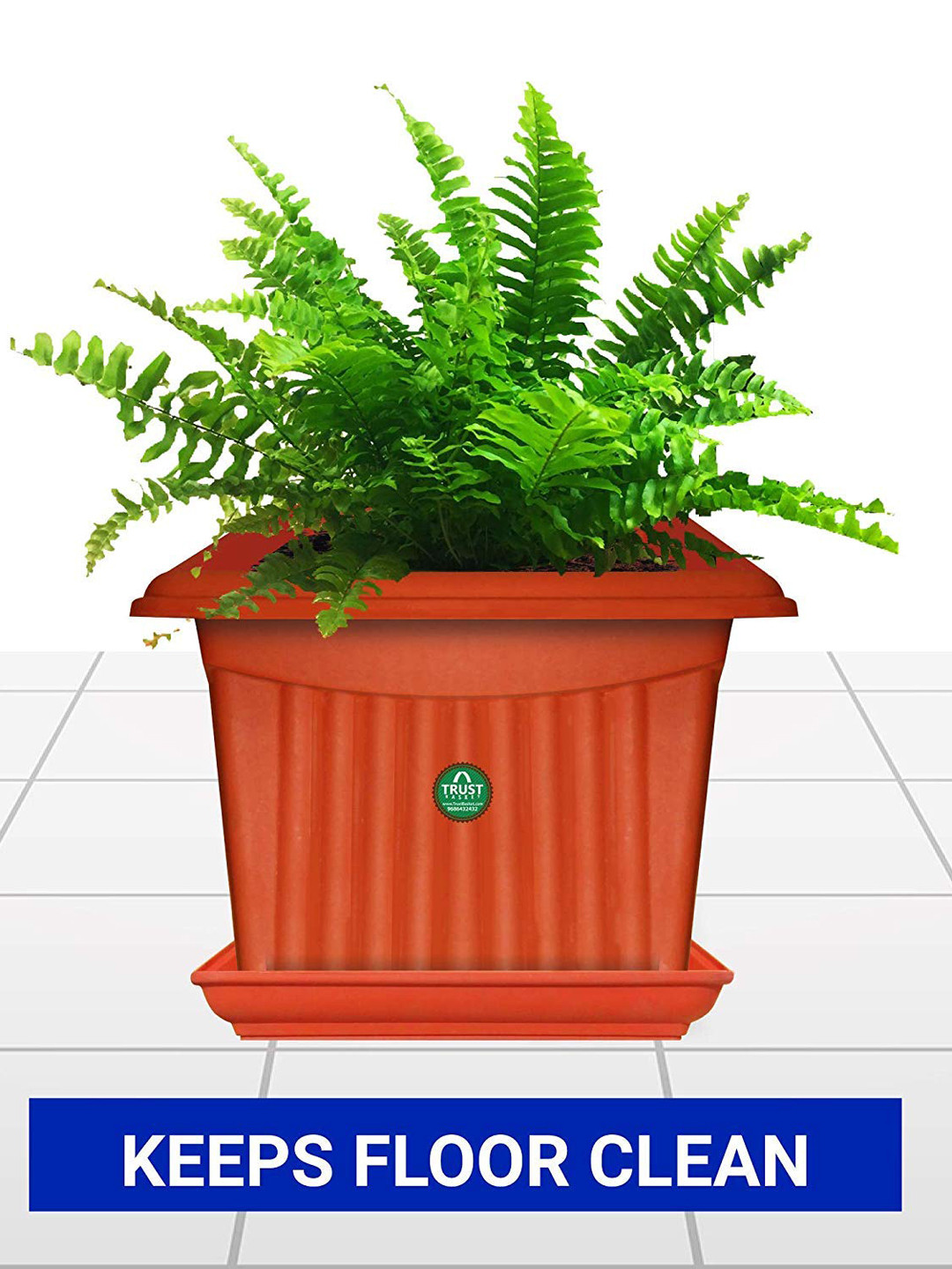 TRUSTBASKET 3 Pcs Brown Planter Saucers