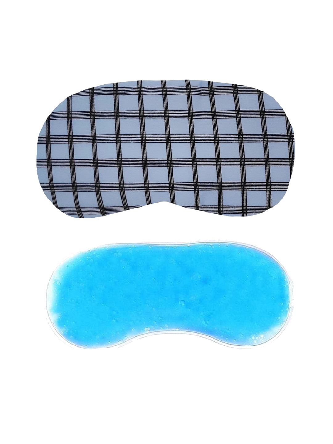 JENNA Checked Sleeping Eye Mask With Ice Gel