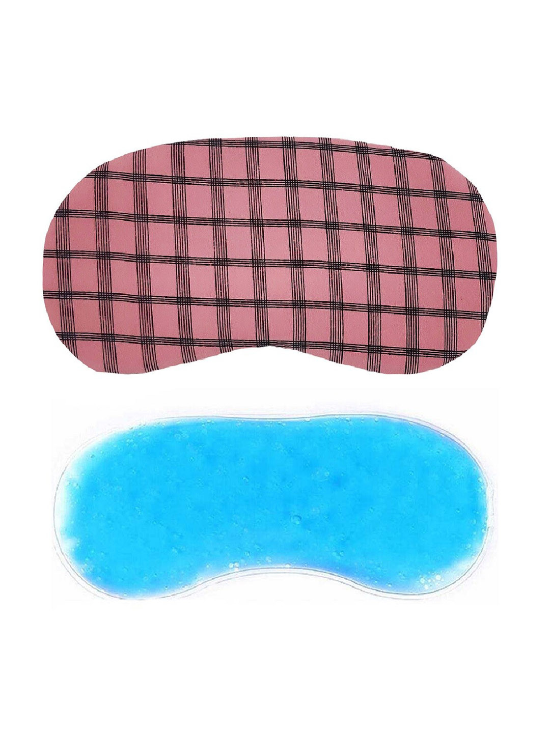 Jenna Checked Sleeping Eye Mask With Ice Gel