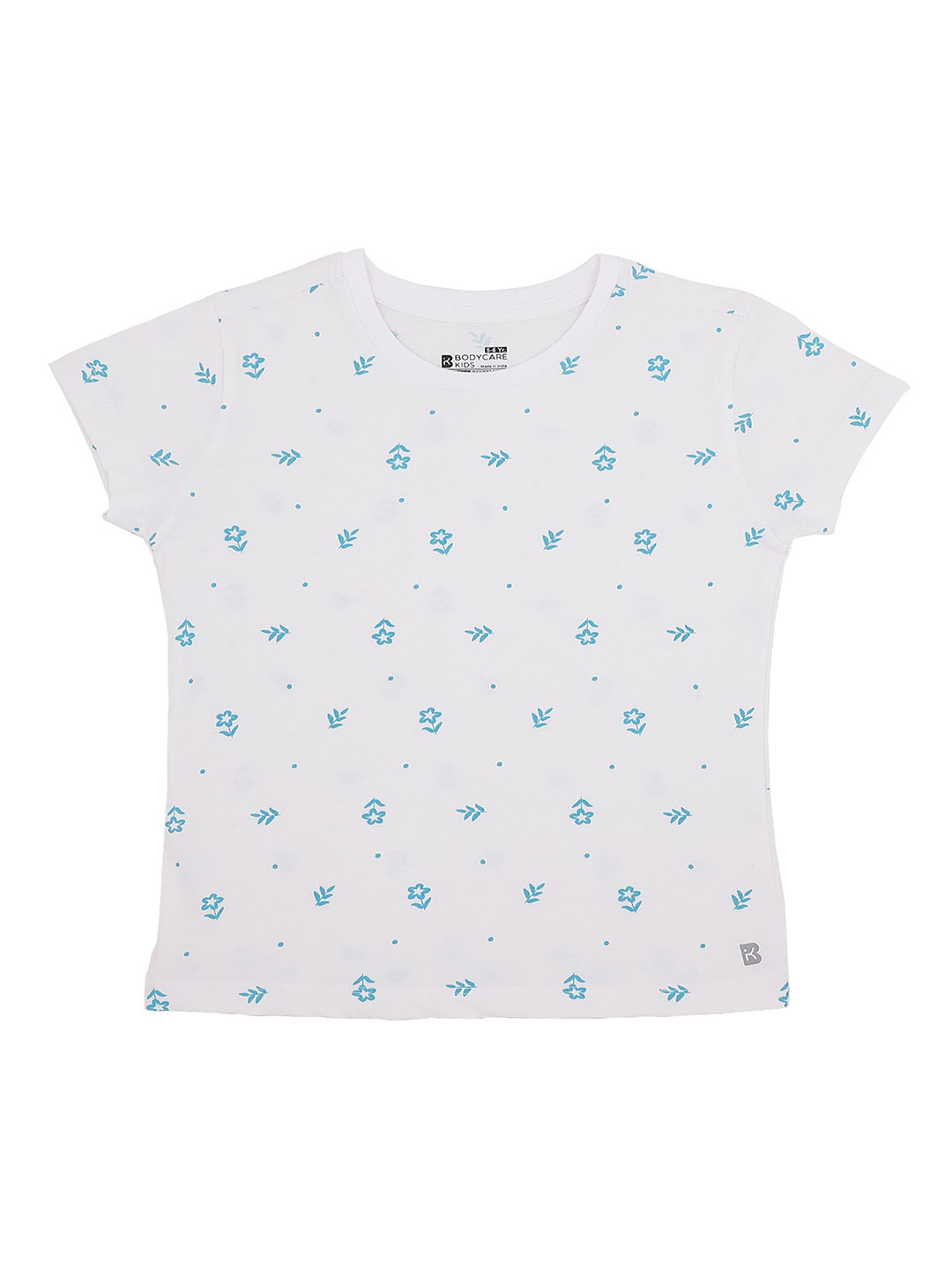 PROTEENS Girls Antiviral & Antibacterial Floral Printed Cotton T-shirt