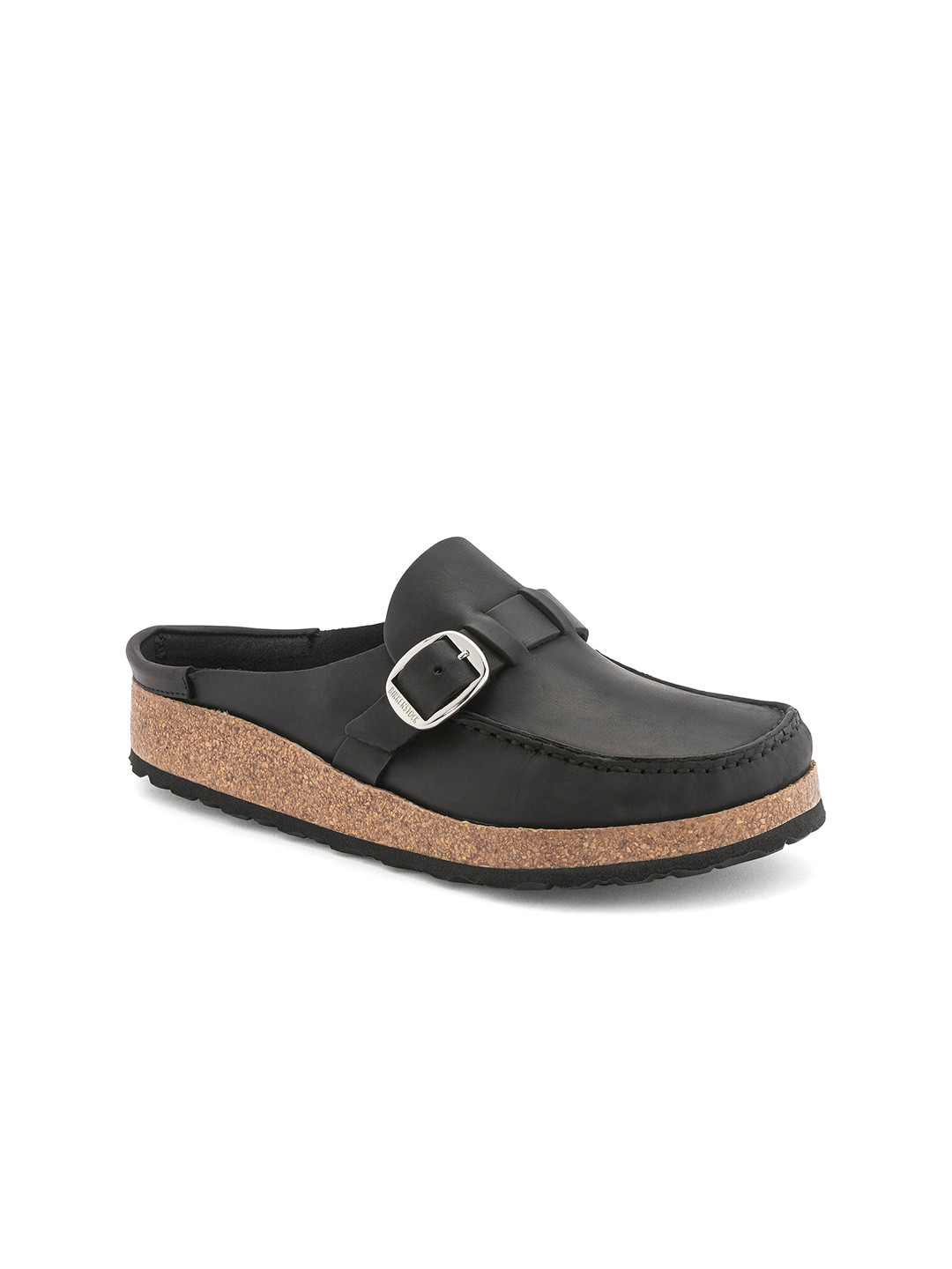 Birkenstock Buckley Black Narrow Width Oiled Leather Clogs