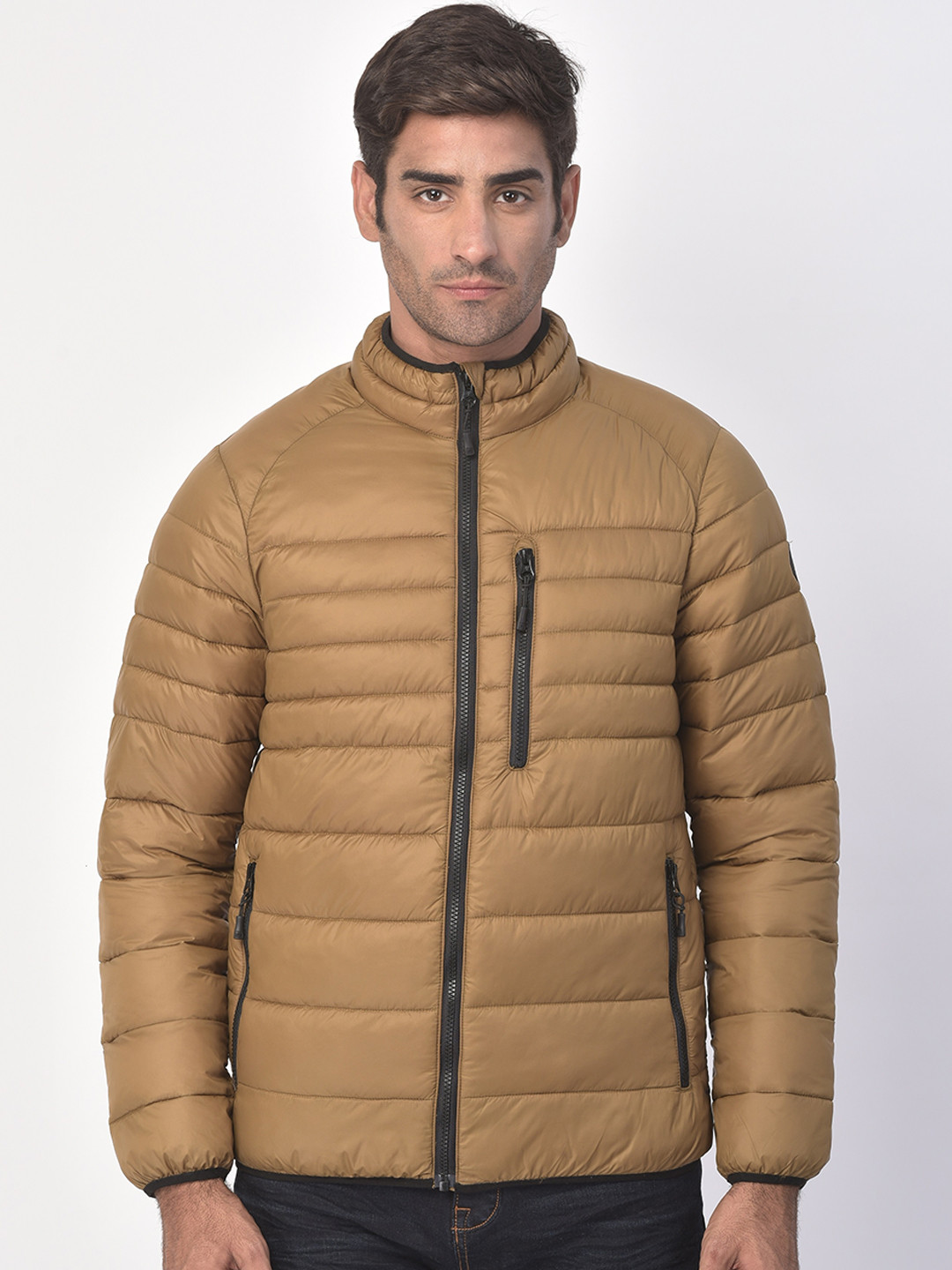 Woodland Men Solid Long Sleeves Puffer Jacket