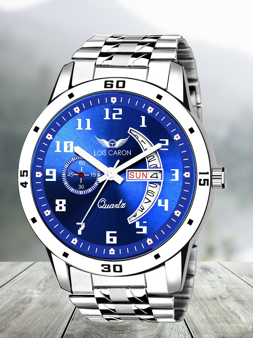 LOIS CARON Men Stainless Steel Bracelet Style Analogue Multi Function Watch MLC-8188