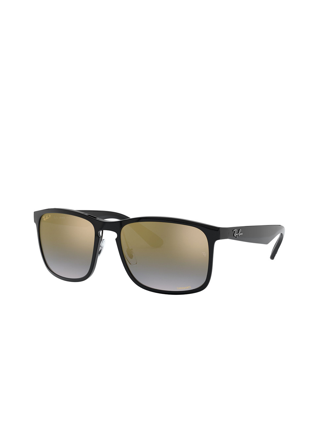 Ray-Ban Men Polarized Gold Lens Square Sunglasses - 0RB4264601/J058