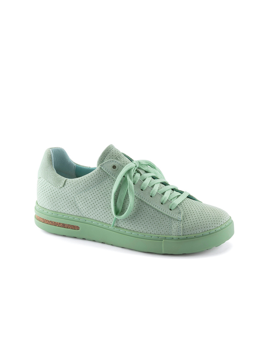 Birkenstock Bend Low Matcha Regular Width Suede Embossed Sneakers