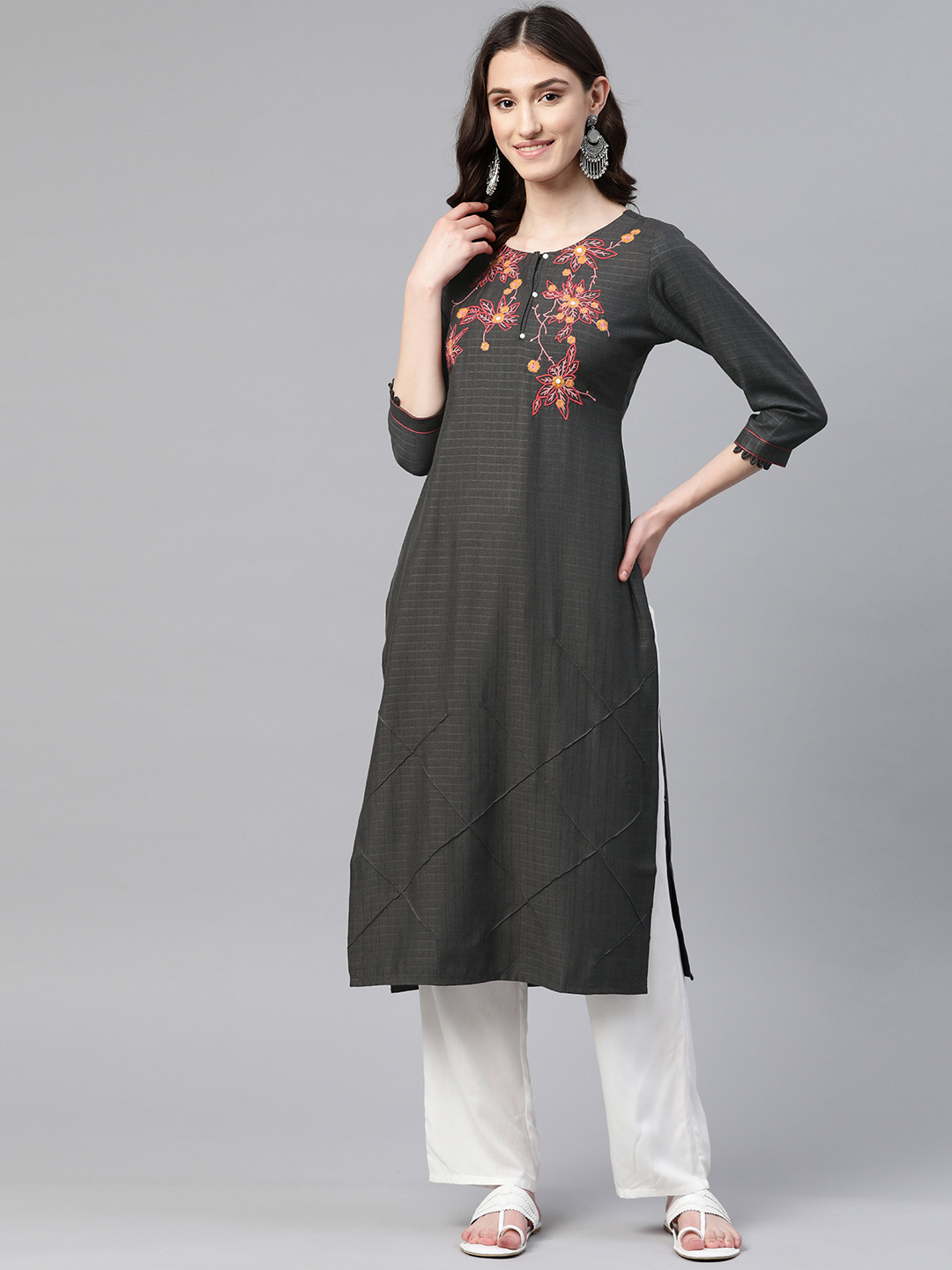 LAAKHI Embroidered Floral Kurta