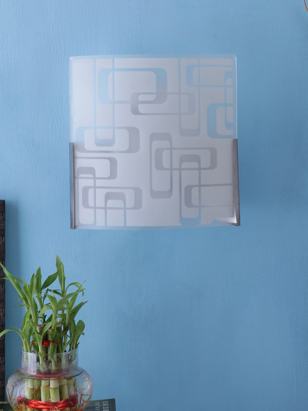 Devansh White Textured Dual Glass Wall Mounted Lamp