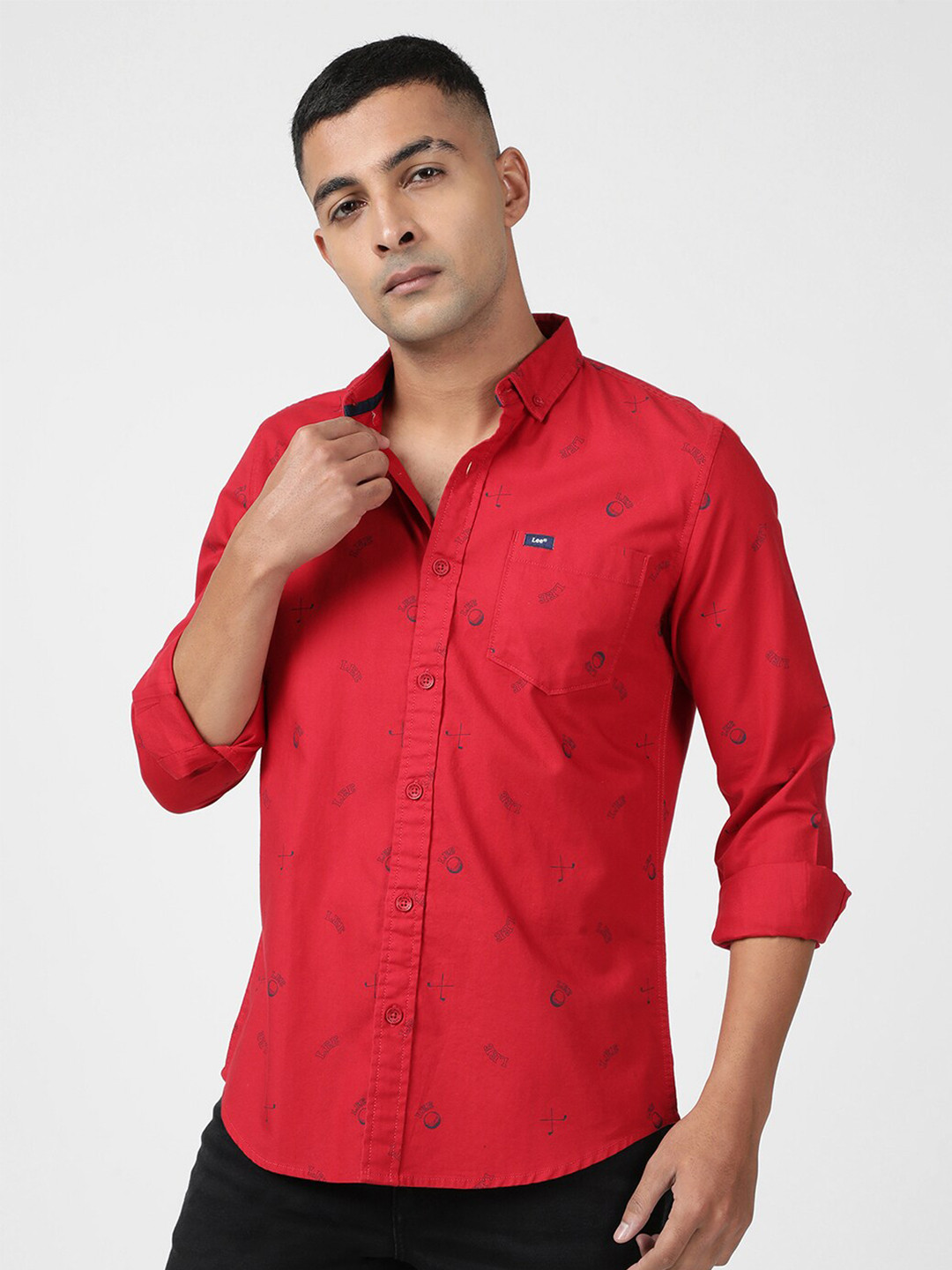 Lee Men Conversational Print Slim Fit Casual Shirt