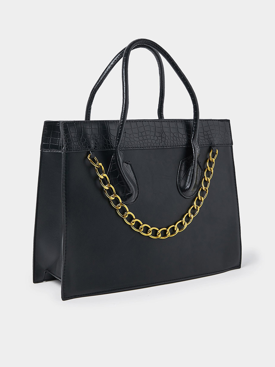 Styli Chain Detail Texture Handbag