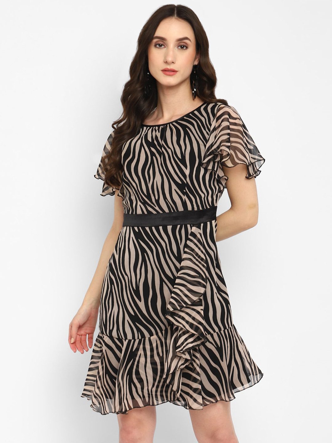 Taurus Animal Printed A-Line Dress