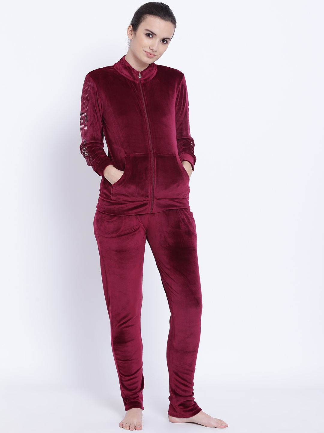 Buy Sweet Dreams Women Maroon Solid Night Suit 2142G7CO Night