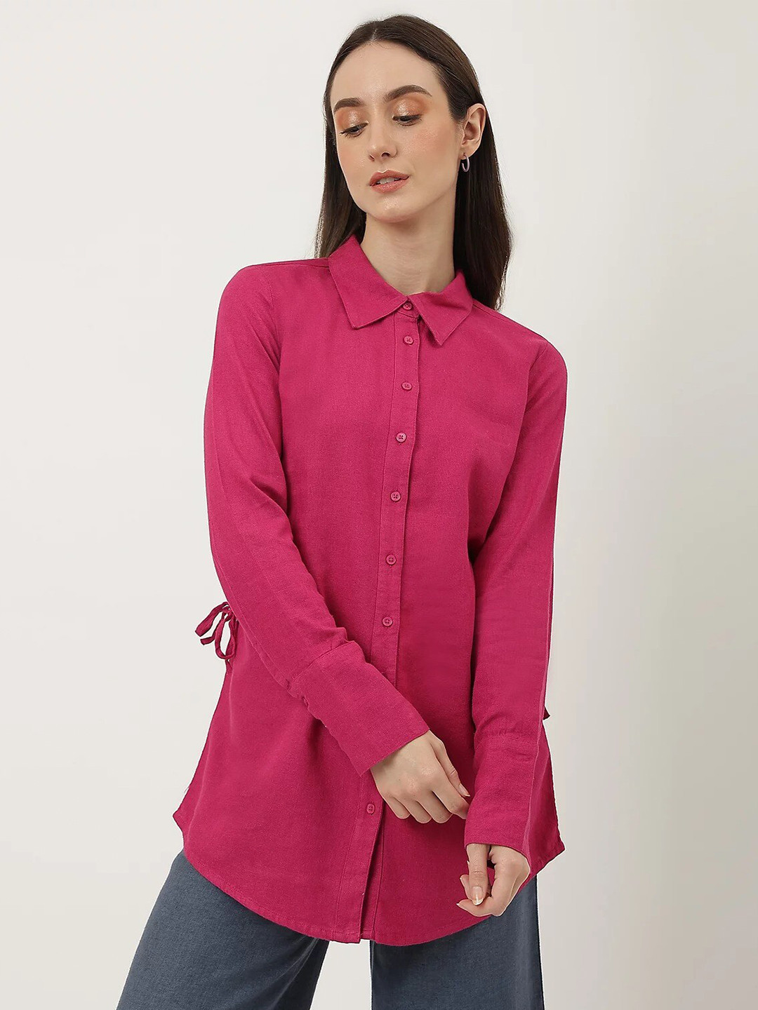 Marks & Spencer Women Longline Casual Shirt