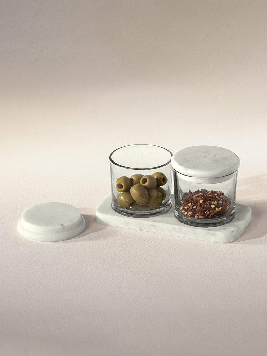 ellementry Amuc Glass Condiment Set