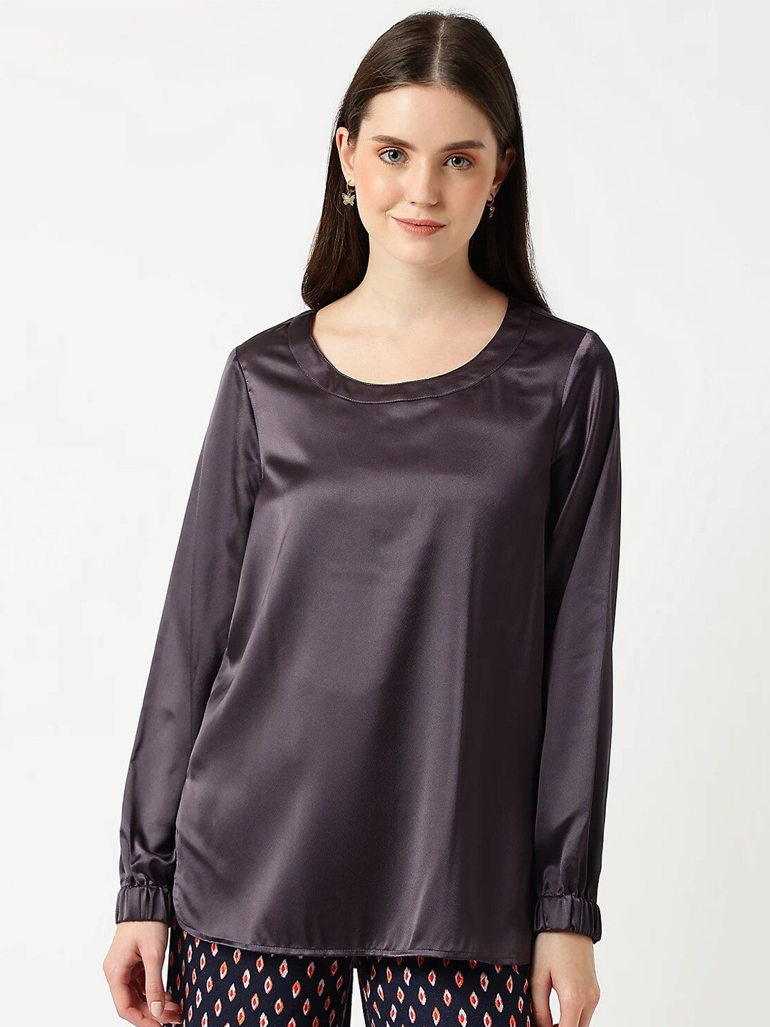 Marks & Spencer Puff Sleeved Sheen Top