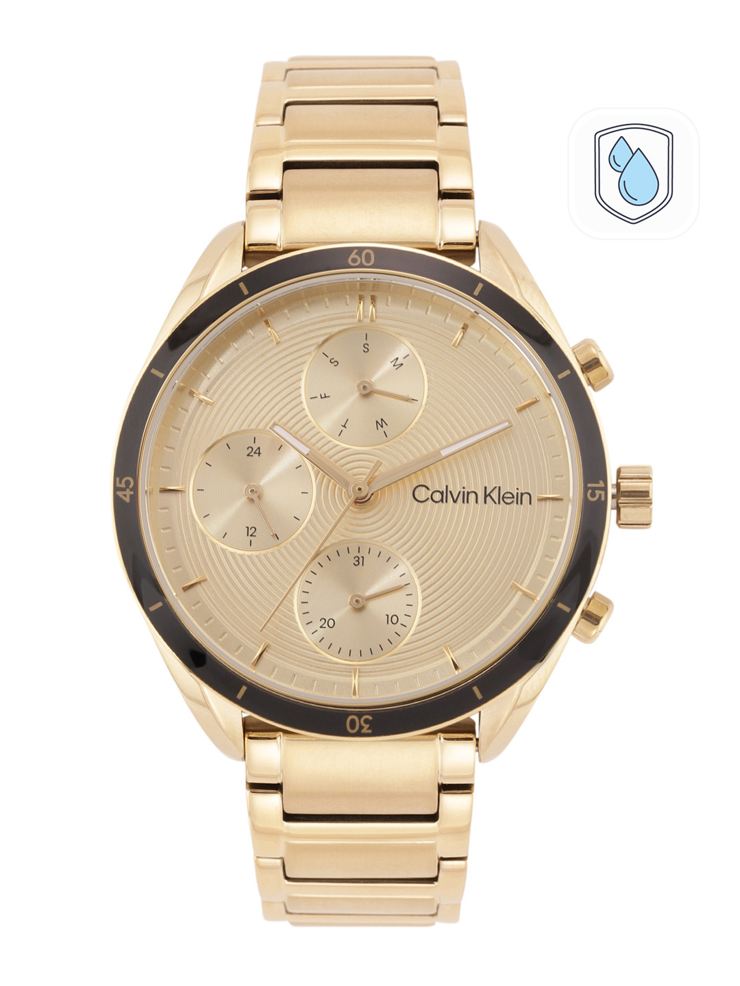 Calvin Klein Women Sport Multi-Function Bracelet Style  Watch 25200173-Gold
