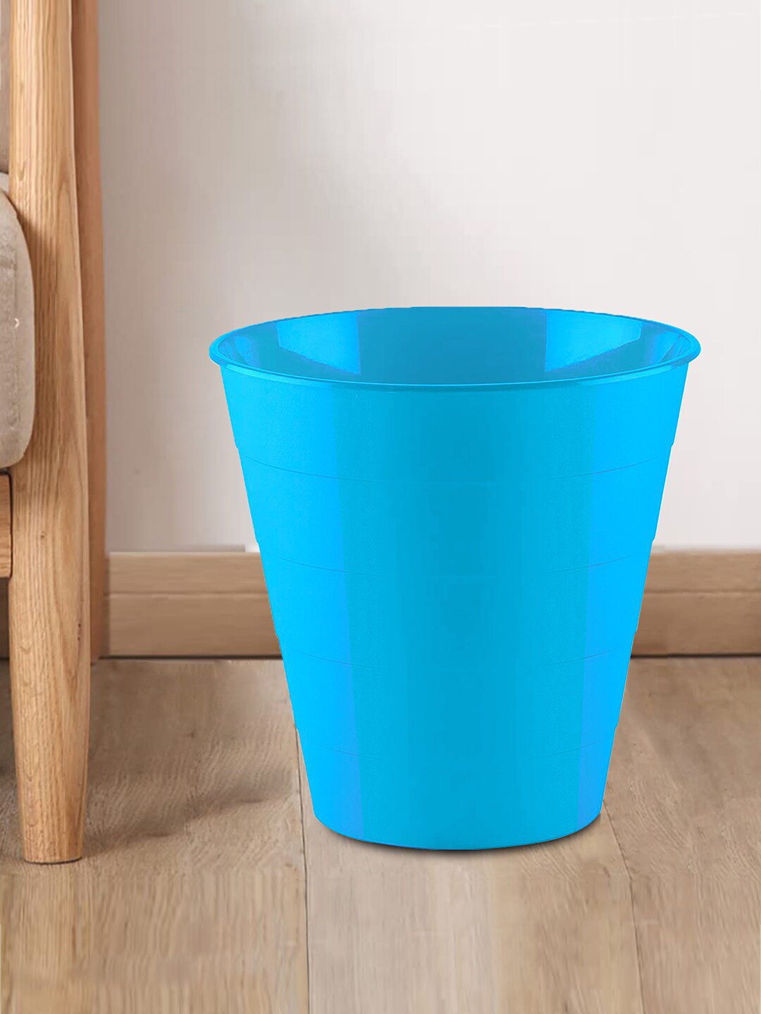 Kuber Industries Sky Blue 3 Pcs Open Dustbin 8 L Each