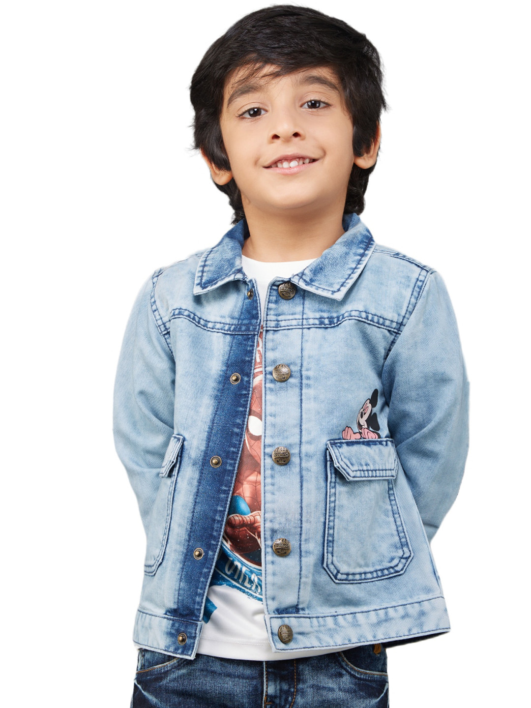 Zalio Boys Washed Pure Cotton Long Sleeves Denim Jacket