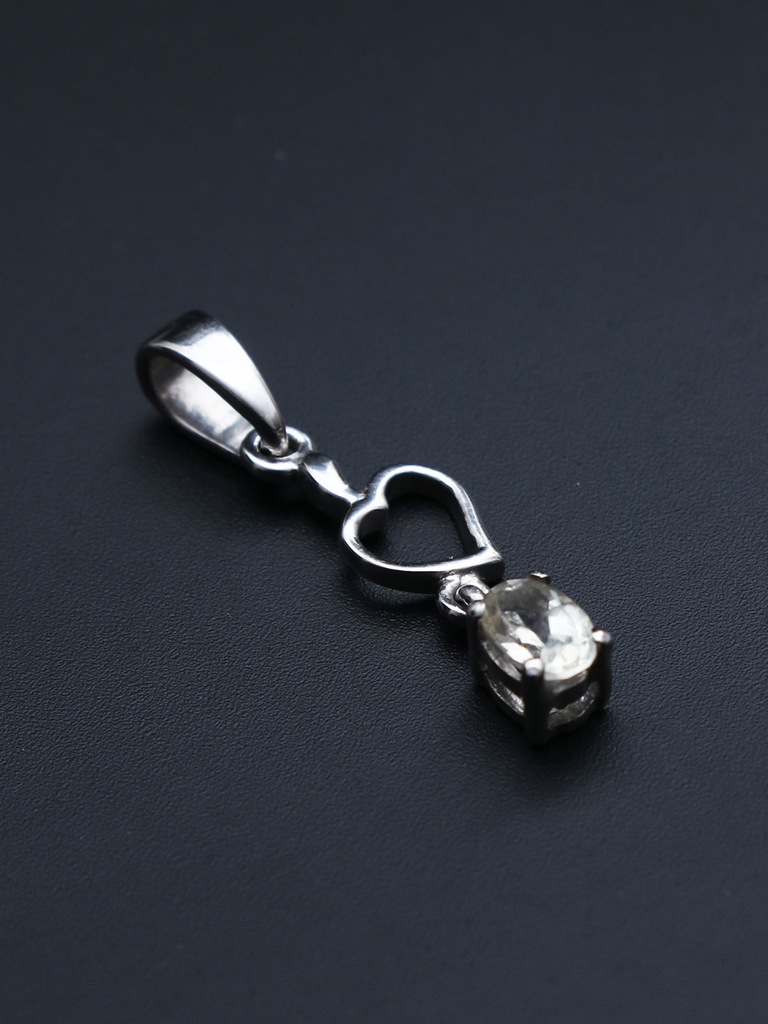 HIFLYER JEWELS Women 925 Sterling Silver-Plated Serenite Gemstone-Studded Pendant