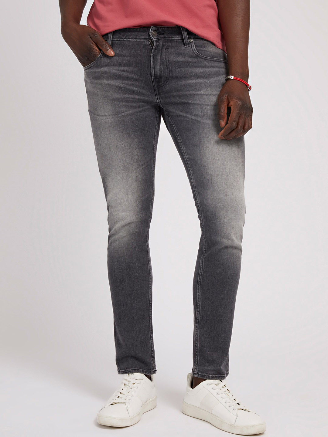 GUESS Men Cotton Regular Fit Heavy Fade Jeans