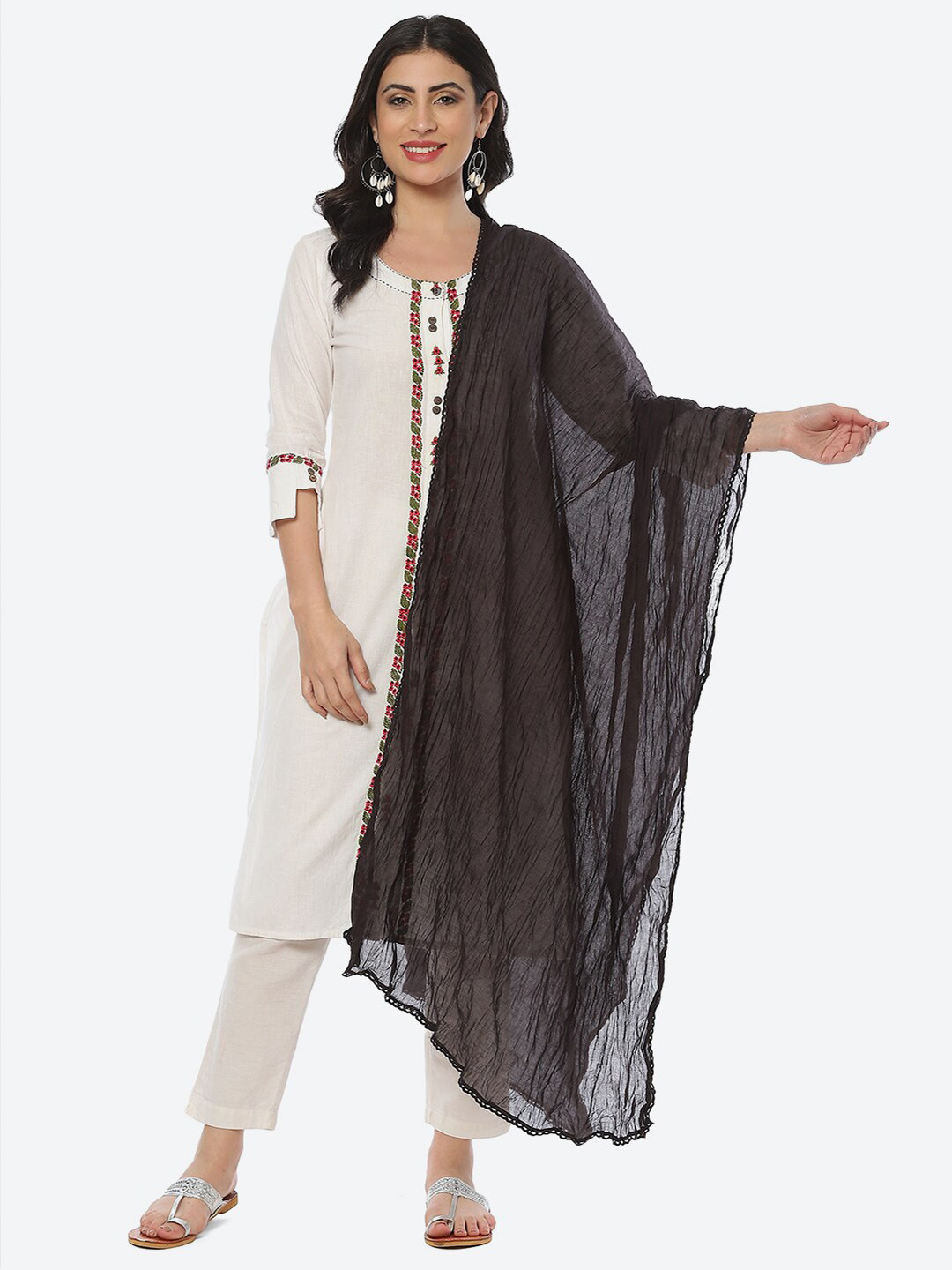 Biba Taping Border Dupatta