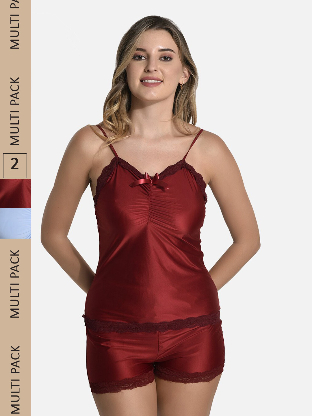 StyFun Women Pack Of 2 Shoulder Straps Night Suit