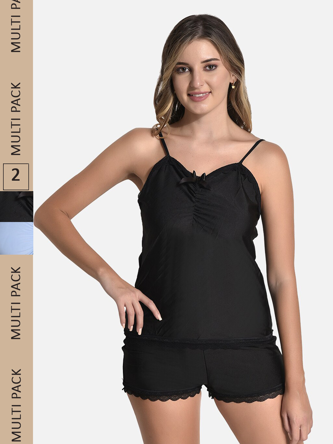 StyFun Women Pack Of 2 Shoulder Straps Night Suit