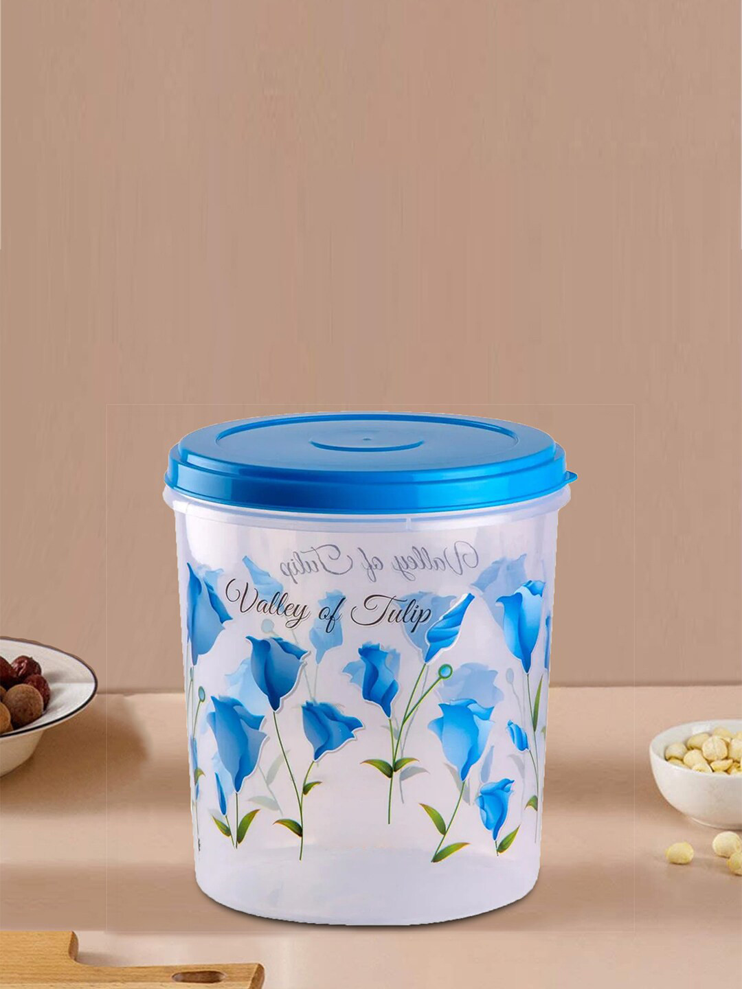 Kuber Industries 3 Pcs Transparent Printed Food Storage Container 5 Litre,7 Litre,10 Litre