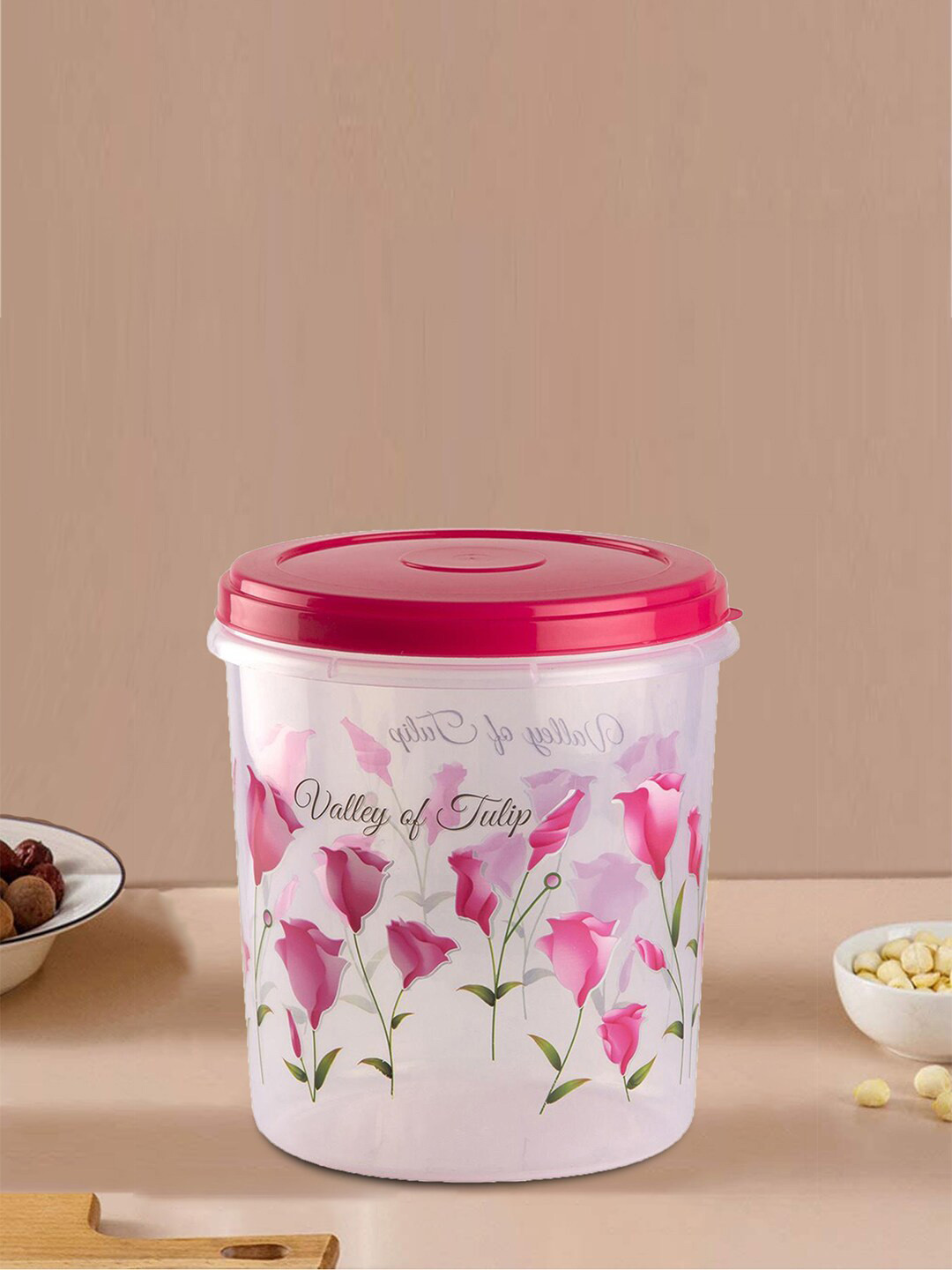 Kuber Industries 3 Pieces Transparent Printed Storage Containers 5 Litre,7 Litre,10 Litre