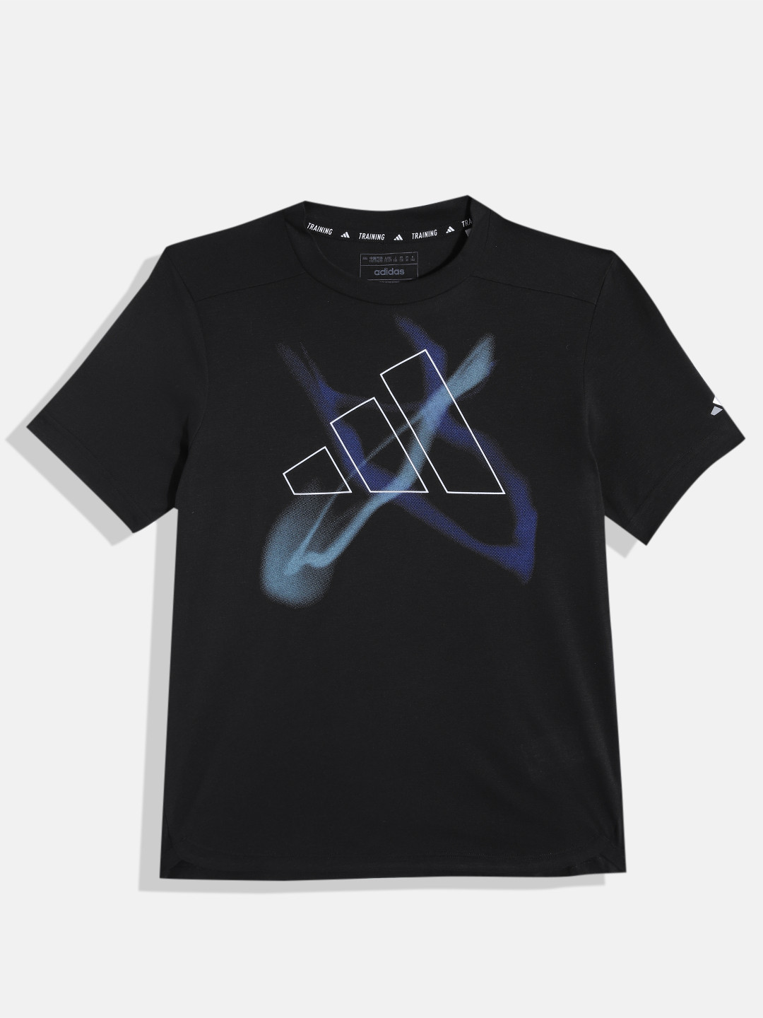 ADIDAS Boys Brand Logo Print Hiit GFX Tee Aeroready Sports T-shirt