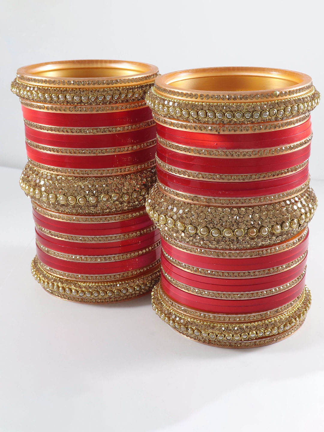 NMII Set of 62 Zircon Gemstone Studded Acrylic Bangles