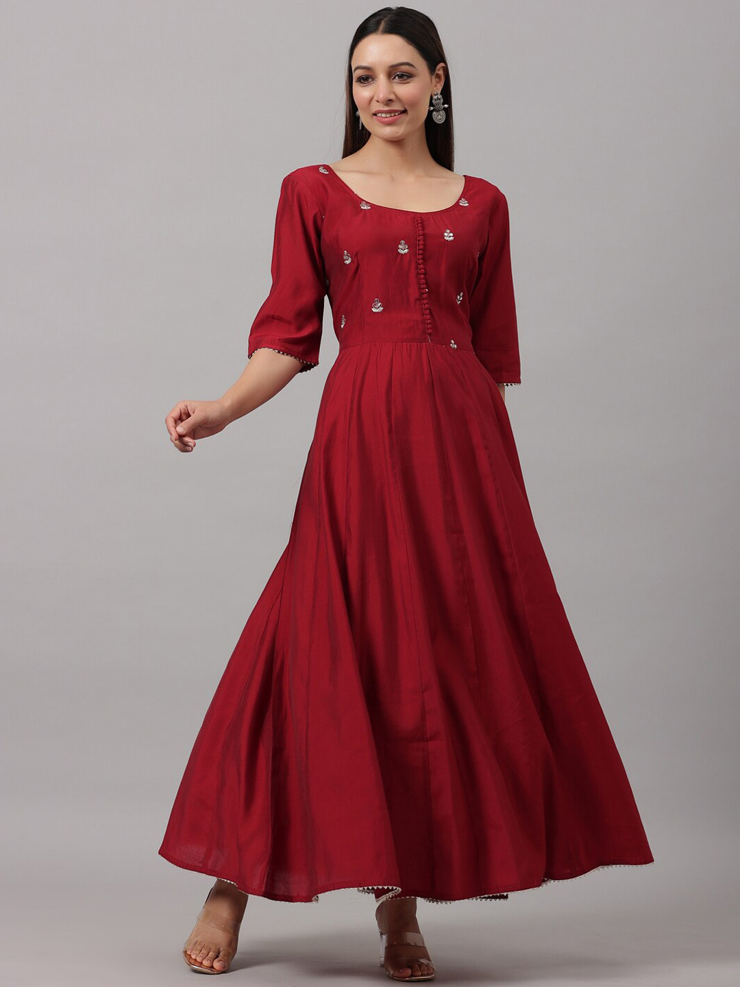 Do Dhaage Women Embroidered Anarkali Kurta With Dupatta