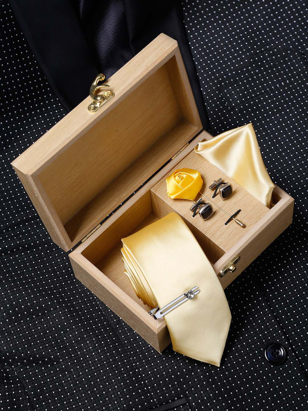 LOUIS STITCH Men Luxury Italian Silk Necktie Set